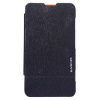 Луксозен кожен калъф тип тефтер със стойка ултратънък BASEUS за Nokia Lumia 625 черен